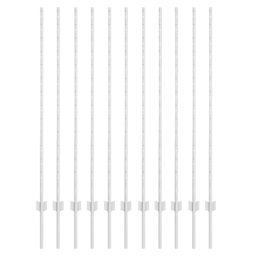 VidaXL vidaXL Eingebetteter Zaunpfosten 11 Stk. Silber 180 cm 1