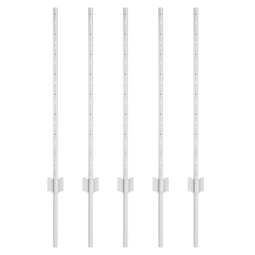 VidaXL vidaXL Eingebetteter Zaunpfosten 5 Stk. Silber 120 cm 1