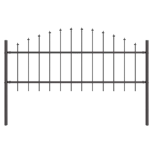 vidaXL Garden Fence 5 pcs Grey 170 x 115 cm Powder-Coated Steel