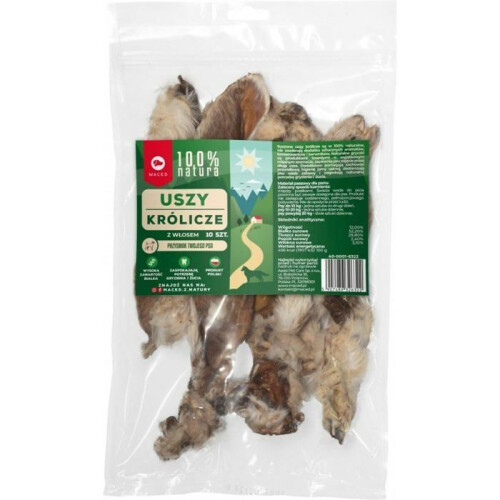Snack pour Chiens - Maced - Oreilles de Lapin - 10 unités - Multicolore