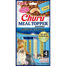 INABA Churu Meal Topper Tuna with scallop - cat treats - 4 x 14g