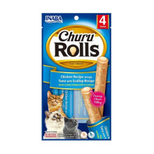 Kattenlekkernijen - INABA - Churu Rolls - Romige snacks - Tonijn - Premium kwaliteit