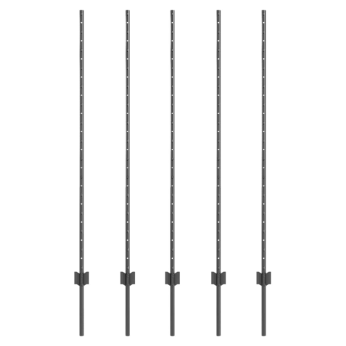 VidaXL vidaXL Eingebetteter Zaunpfosten 5 Stk. Grau 180 cm 1