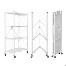 meuble étagère - SEVEN COMFORT - SEVEN COMFORT - pliable - acier anti-rouille - 4 roues (2 freins)