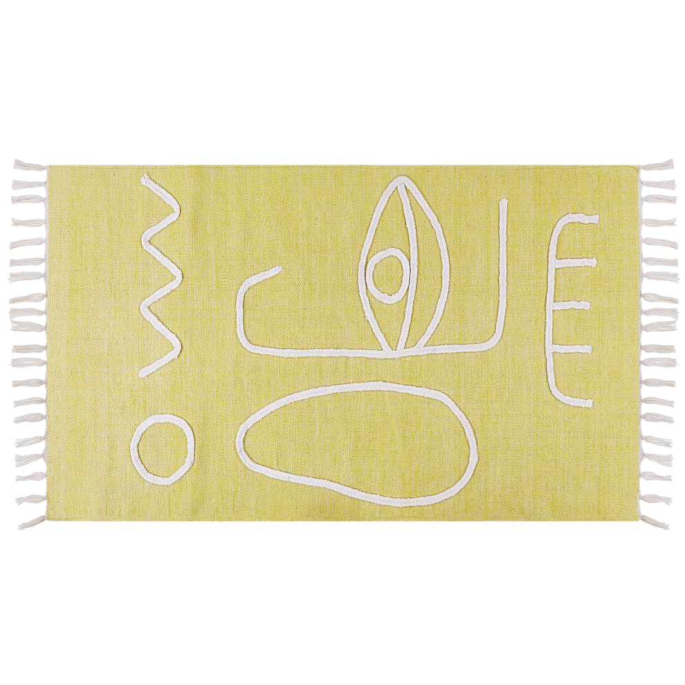 Beliani Outdoor Rug Yavu Yellow 80 X 150 Cm
