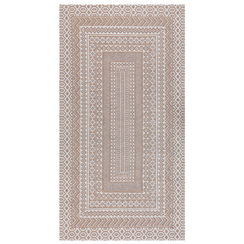 Beliani Rug Baglar White 80 X 150 Cm Jute