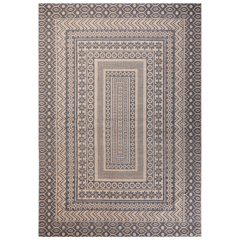 Beliani Rug Baglar Grey 160 X 230 Cm Jute