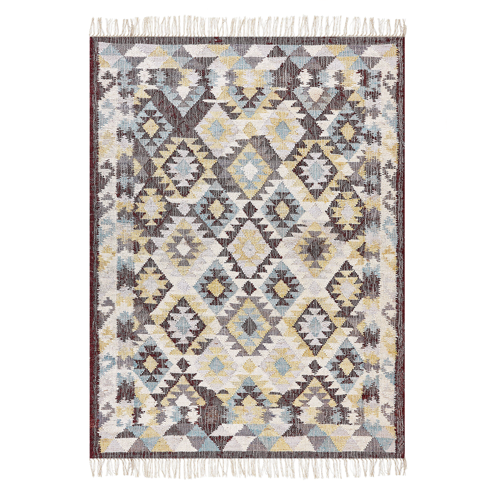Beliani Rug Fener Multicolour 140 X 200 Cm Jute