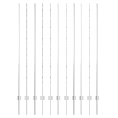 VidaXL vidaXL Eingebetteter Zaunpfosten 11 Stk. Silber 200 cm 1