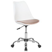Desk Chair DAKOTA Faux Leather Pink