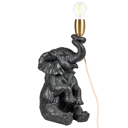 Beliani Table Lamp Elephant FORTUNA Black