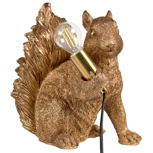 Beliani Table Lamp Squirrel PINOLI Gold