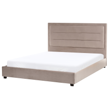 Waterbed Velvet ROUEN 160 x 200 cm (EU King Size) Taupe