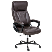 Executive Chair PROUD Faux Leather Dark Brown