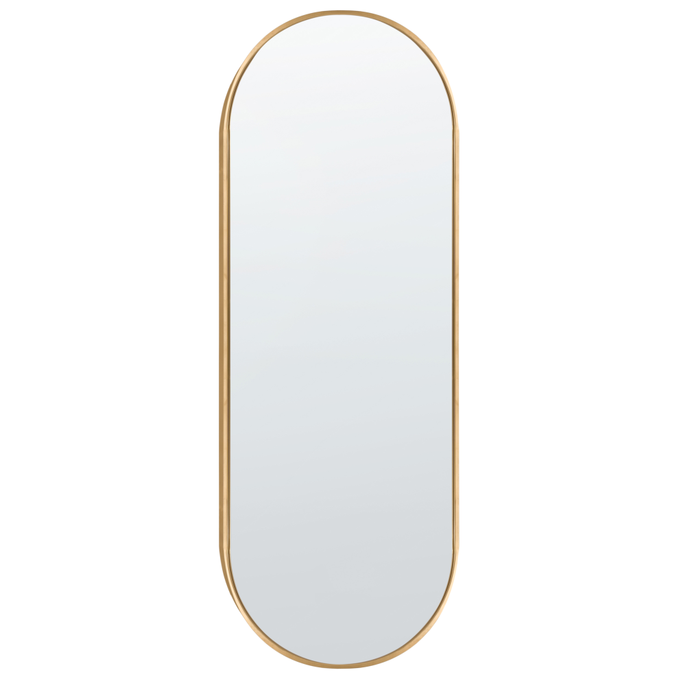 Beliani Wall Mirror Azeville 46 Cm 122 Cm Metal Gold