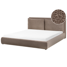 Bed Boucle BAJONNA 180 x 200 cm (EU Super King) Brown