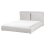 Beliani Bed Fabric BAJONNA 160 x 200 cm (EU King Size) Light Grey 1