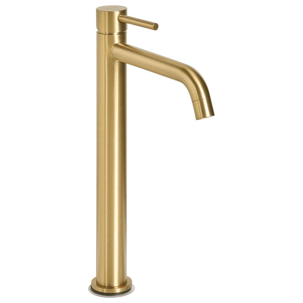 Tall Basin Mixer Tap Salinas Brass Gold 4069605030955