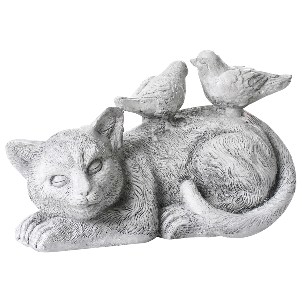Beliani Garden Figurine Kalela Cat Grey