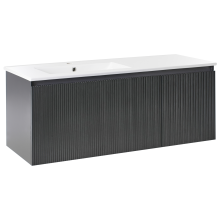 Wall Mounted Vanity Unit with Basin TIETE Black
