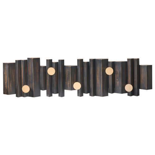 Beliani Wall Mounted Coat Rack ZILLAH Black