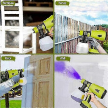 Paint Sprayer for Ryobi 18v Battery, Cordless Paint Sprayer with 1000ml Container, Handheld Hvlp Paint Gun Electric Paint Spray (no Battery)