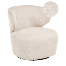 Swivel Armchair ALVDAL Fabric Beige