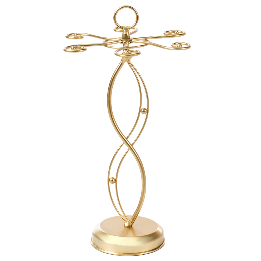Beliani Wine Glass Rack Limerick Gold
