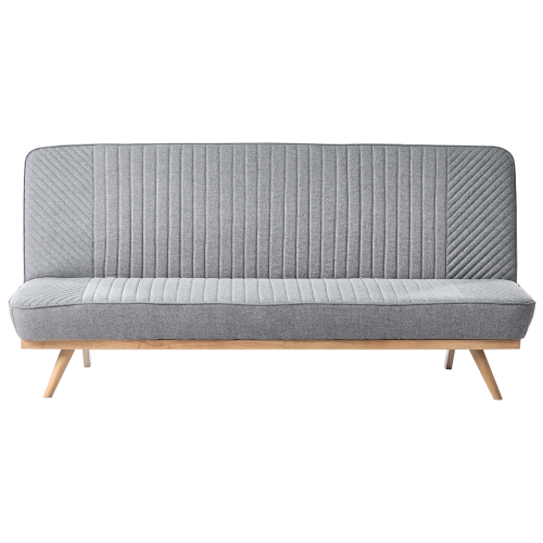 Beliani Sofa Bed 2 Seater KALFAFEL Fabric Grey