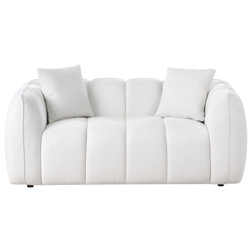 Beliani Sofa 2 Seater NESS Fabric Off-White