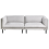 Beliani Sofa 3 Seater VORGOD Fabric Light Grey 1