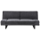 Beliani Sofa Bed 2 Seater YORK Chenille Black 1