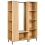 Beliani 9 Shelf Open Wardrobe LEANDRO Light Brown 1