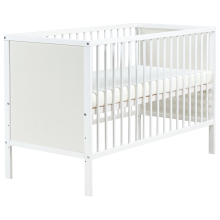Baby Cot Bed ZAMA 60 x 120 cm White
