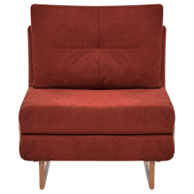 Single Sofa Bed JERSLEV Fabric Red