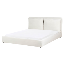 Bed Velvet BAJONNA 160 x 200 cm (EU King Size) Off-White