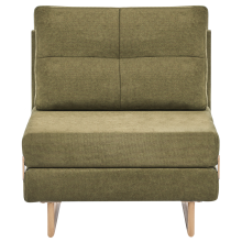 Single Sofa Bed JERSLEV Fabric Green