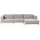 Beliani Corner Sofa 5 Seater VENG Fabric Grey Left Hand 1