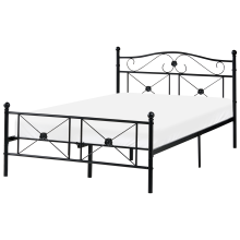 Bed Metal RODEZ 120 x 200 cm (EU Small Double) Black