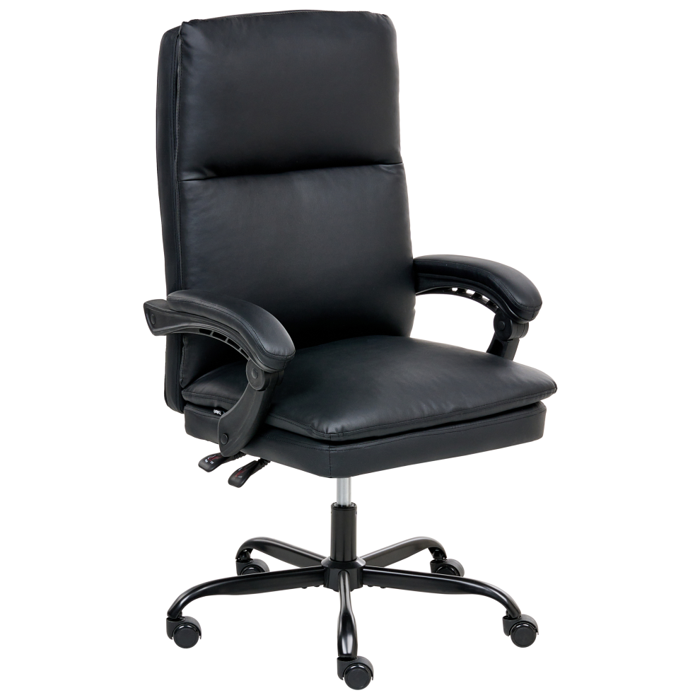 Beliani Executive Chair Serene Faux Leather Black