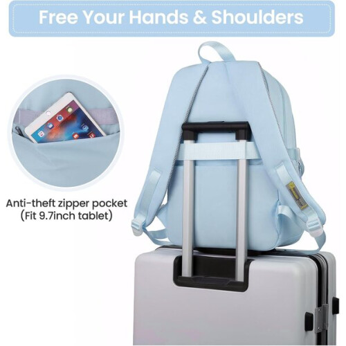 Schoolrugzak voor meisjes, blauw 1