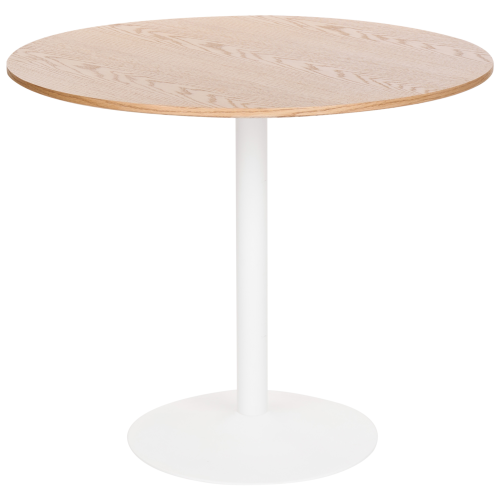 Beliani Dining Table TINO Light Oak 90 cm 90 cm