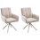 Beliani Set of 2 Dining Chairs SARDOAL Fabric Beige 1