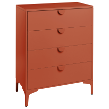 4 Drawer Chest ARDURA Metal Golden Brown