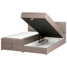 Divan Bed with Storage BARONET Fabric Taupe 180 x 200 cm (EU Super King)