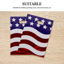 Holiday Patriotic Treat Bags American Flag Candy Tote for 100Pcs Usage