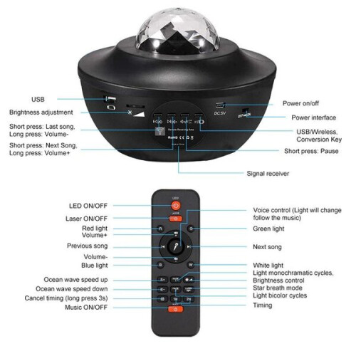 Sterrenprojector met Bluetooth-luidspreker – Je eigen sterrenstelsel 2