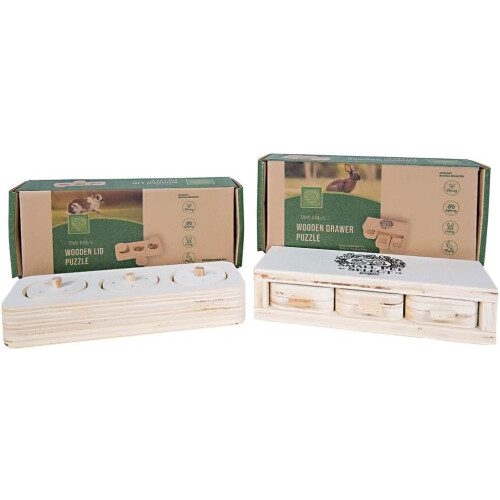 SMALL PET SELECT Wooden Lid & Drawer Puzzle Bundle