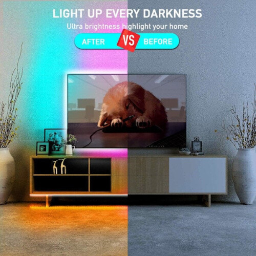 Bande LED avec télécommande, 10 m. 2
