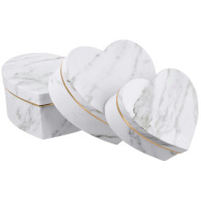 Gift Packing Boxes for Storage 3Pcs White Paper Heart-Shaped Candy Boxes
